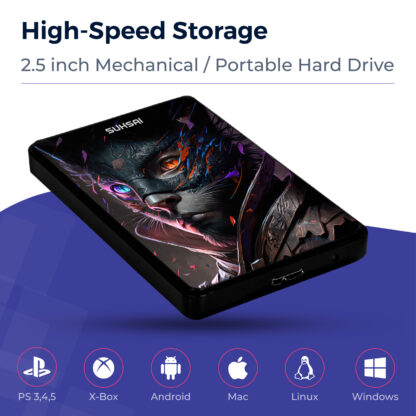 Sushai Gaming Harddrive Portable External Hard Drive - Printed